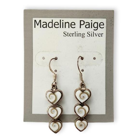 madeline paige Jewelry - Madeline Paige Silver Swirl Heart Earrings